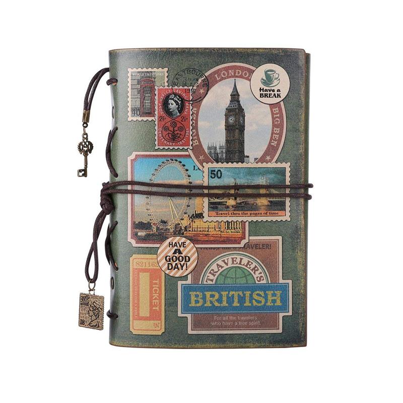 Изображение товара: Винтажный кожаный блокнот MaoTu, многоразовый журнал для путешествий, Подарочный блокнот на спирали, ежедневник-планировщик, блокнот для зарисовок, дневник
