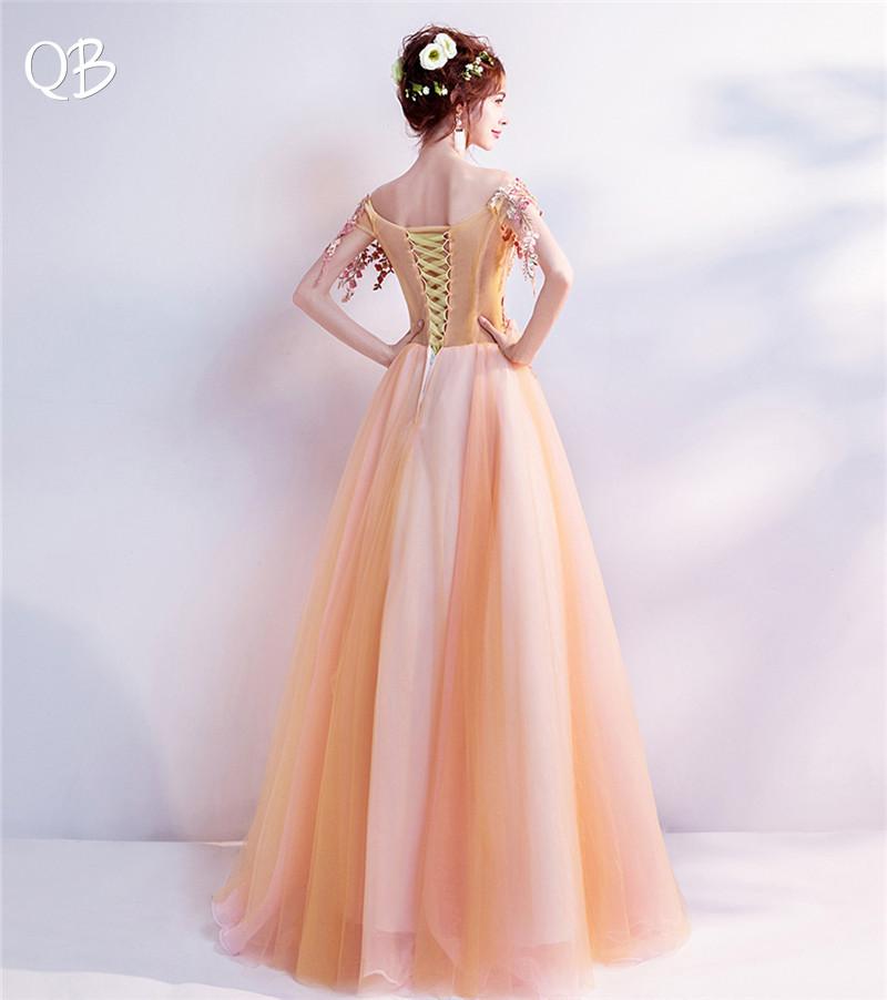 Изображение товара: Элегантное вечернее платье с кружевом и бусинами, оранжевое платье с рукавами-крылышками и цветами в форме сердца, новинка 2020, модное платье для невесты, вечеринки, выпускного вечера CP1