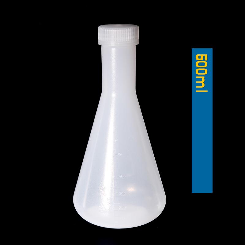 Изображение товара: Коническая Пластиковая фляга Erlenmeyer, 3 шт./компл., с завинчивающейся крышкой, термостойкая, лабораторное оборудование