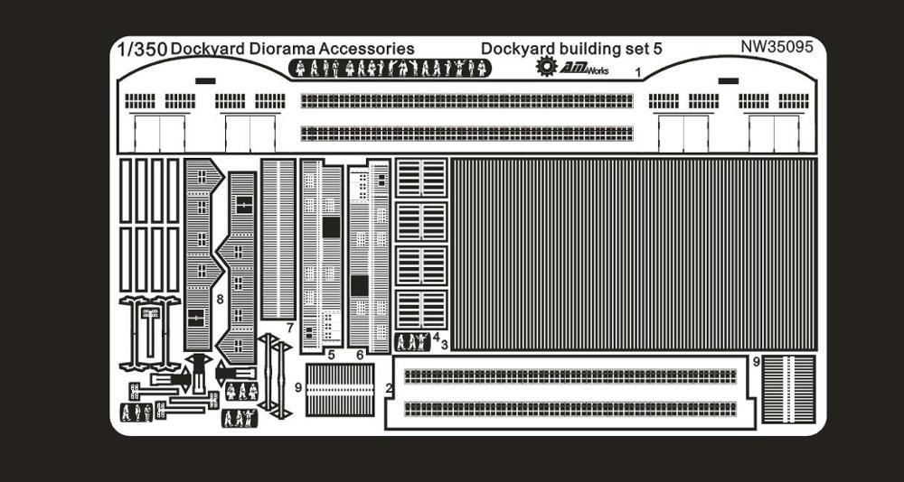 Изображение товара: 1/350 масштаб Второй мировой верфи Пирс сценарий здания V