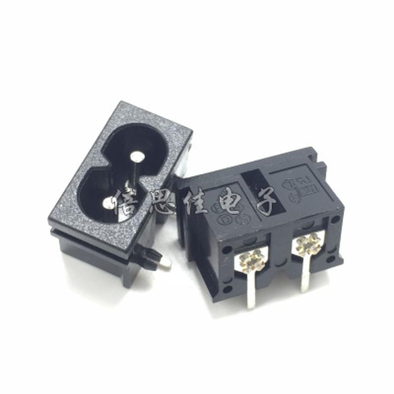 Изображение товара: 10PCS/LOT AC019 dual-hole dual-port AC-019 power outlet bent feet horizontal Connector