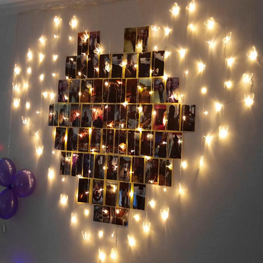 Изображение товара: Thrisdar 2,5 м, 124 светодиодный, занавеска в форме сердца, Рождественская светодиодный зочная светодиодная гирлянда, световая карта, фотозажимы, сосулька, Сказочная гирлянда на окно