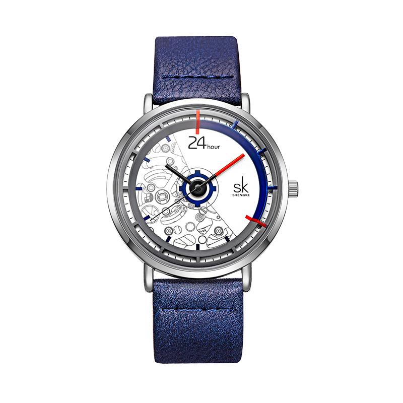 Изображение товара: SK женские часы кожаные модные кварцевые женские наручные часы SHENGKE женские часы Bayan Kol Saati Relogio Feminino Reloj Mujer