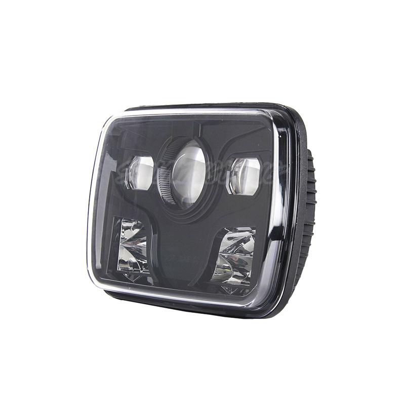Изображение товара: Черный 5x7 дюймов квадратный светодиодный головной светильник проектор головной свет морской Светодиодный луч внедорожсветильник для грузовика J e-e p Cherokee XJ