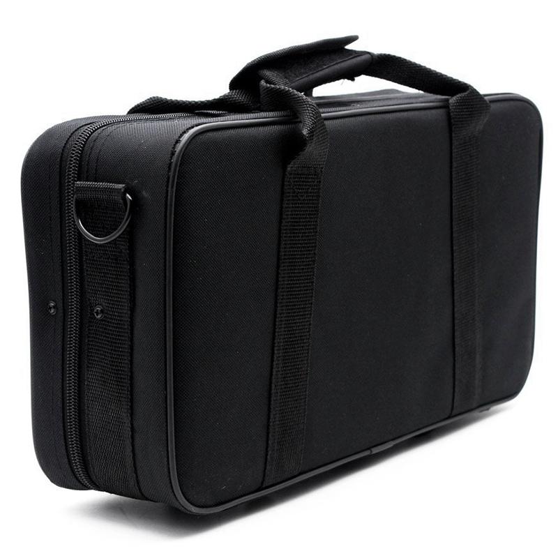 Изображение товара: Черная мягкая утолщенная сумка из ткани Оксфорд, сумка для кларнета, чехол с ремешком на руку, защитные аксессуары для кларнета