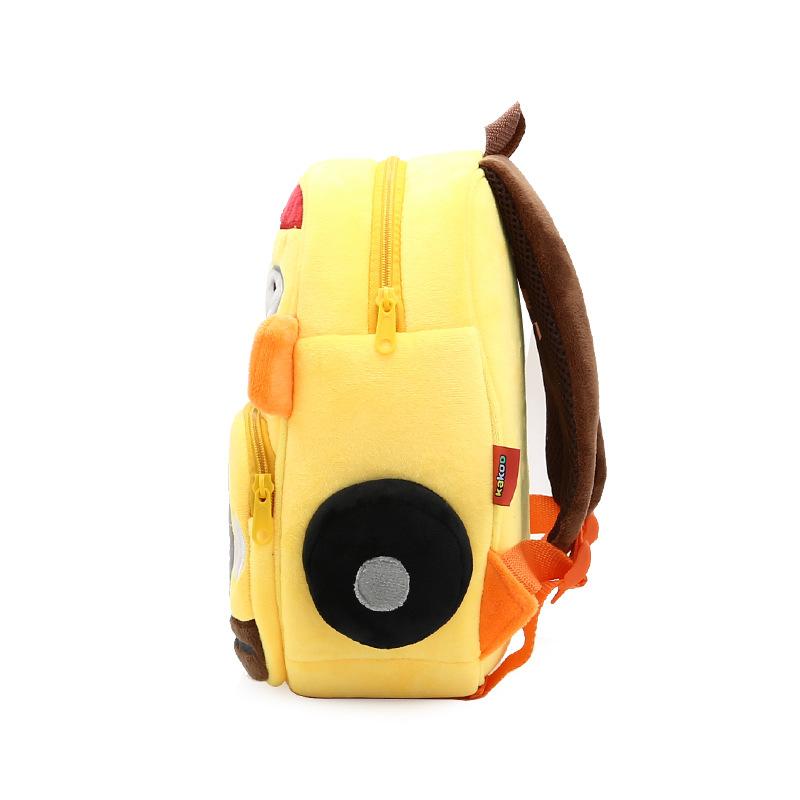 Изображение товара: Плюшевый рюкзак с мультяшным 3D автомобилем, школьная сумка для мальчиков и девочек, подарок для детей 3-6 лет