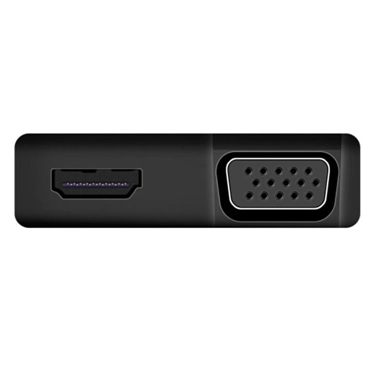 Изображение товара: USB-концентратор 6 в 1, USB 3,0, HDMI, 4 K, VGA, для MacBook Pro, Xiaomi, Asus, Lenovo, ноутбуков huawei Mate 10, 20, Matebook, Type-C
