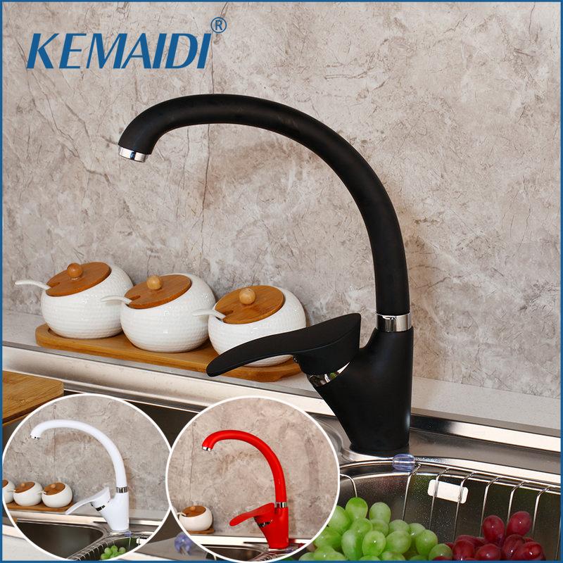 Изображение товара: KEMAIDI черно-белый смеситель для раковины, хромированный латунный Смеситель для раковины, смеситель для раковины из никеля, смеситель для горячей и холодной воды, смесители для ванной комнаты