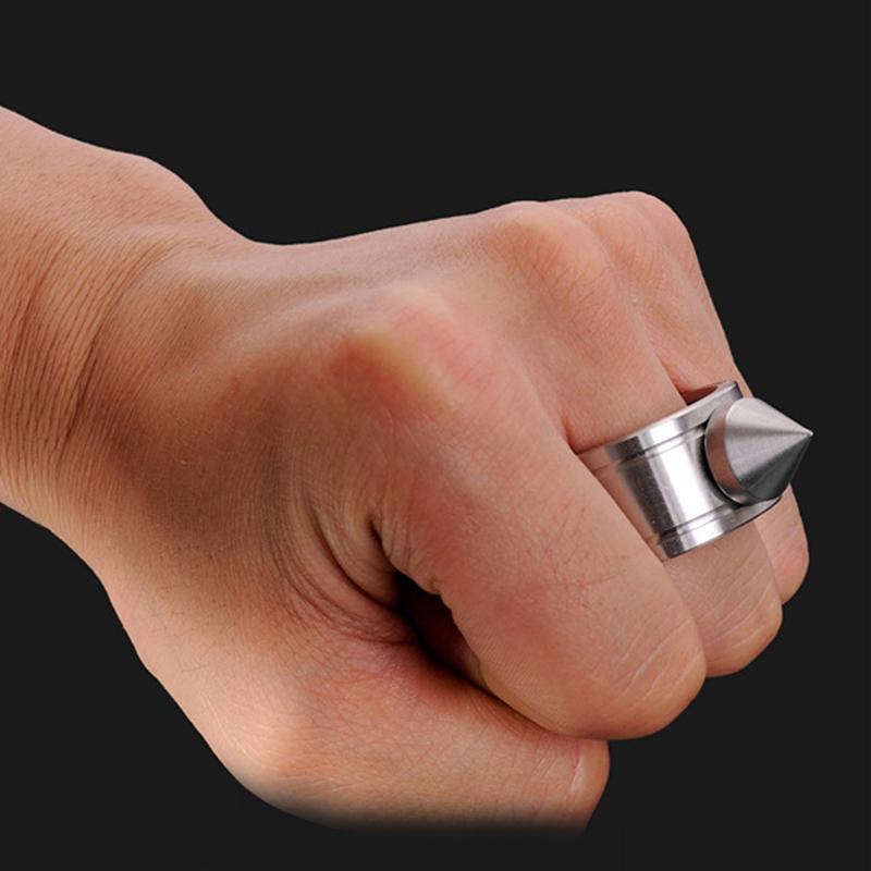 Изображение товара: 1 шт. приколы розыгрыши стальное кольцо для самозащиты изделие для самозащиты Карманный Женский защитный