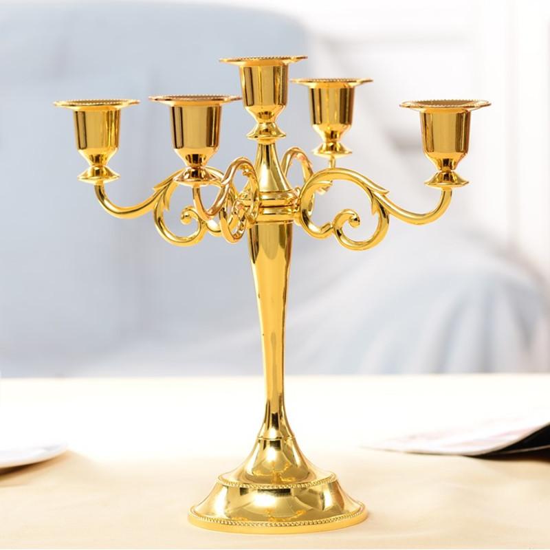 Изображение товара: Decorative Candelabra Metal Candle Holder Vintage Western Restaurant Candlelight Dinner Decor Wedding Centerpieces Candle Stick