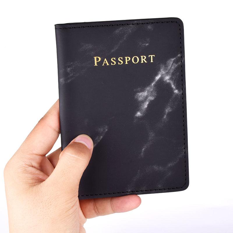 Изображение товара: Обложка для паспорта, кредитных карт, удостоверения личности, мраморный кожаный чехол для паспорта, дорожный кошелек, органайзер для мужчин и женщин