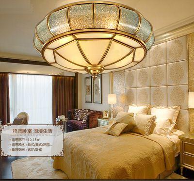 Изображение товара: Круглый светодиодный потолочный светильник в скандинавском стиле, медная простая лампа для дома, спальни, кухни, кабинета