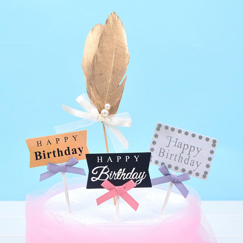 Изображение товара: 10 шт., 10 см бумажные топперы для торта на день рождения