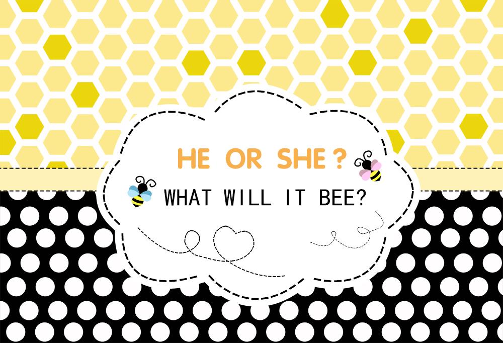 Изображение товара: Вечерние фоны для фотосъемки с изображением пчелы, желтый и черный фон для фотосъемки