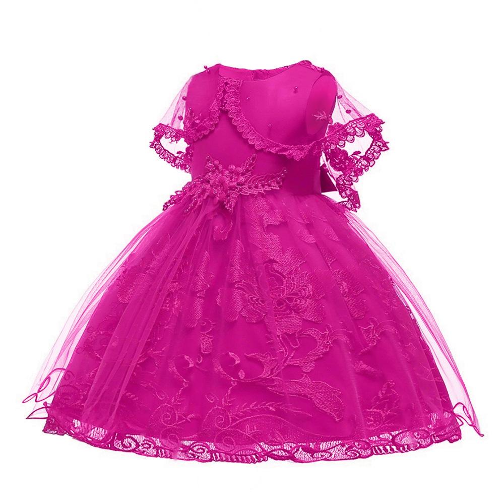 Изображение товара: BacklakeGirls New 2-10 Year Pink 2019 Children Tulle Pretty Princess Flower Girl Dresses With Beadings And Flower For Wedding