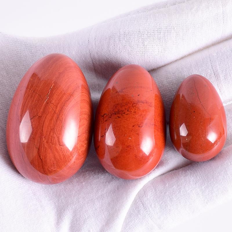 Изображение товара: Инструмент для массажа яиц ягони из натурального красного нефрита, с деревянной основой, с прозрачным минеральным шариком Кегеля, для упражнений на тазовый днище, мышцы влагалища