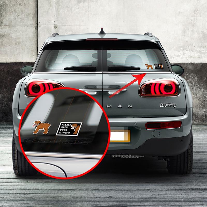 Изображение товара: Милая Автомобильная наклейка с изображением бульдога, украшение, изображение животного, Стайлинг автомобиля для BMW MINI Cooper S JCW f54 f55 f56 f60 r55 r56 r60 r61 clubman