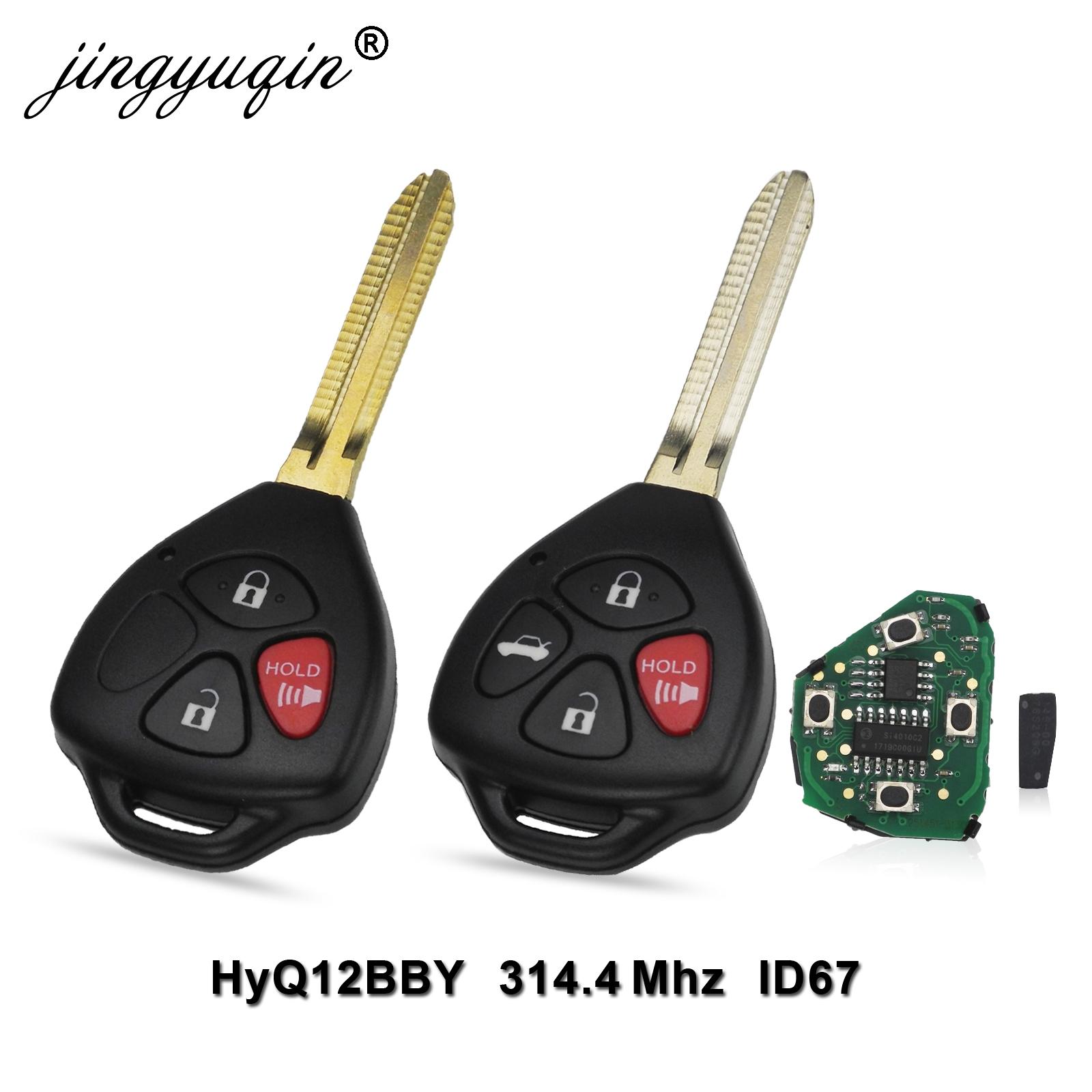 Изображение товара: Jingyuqin 315 МГц дистанционный ключ для Toyota HYQ12BBT для Toyota Camry ключ для Toyota Camry, Avalon, Corolla Matrix RAV4 Venza Yaris 4D67 или G чип опционально