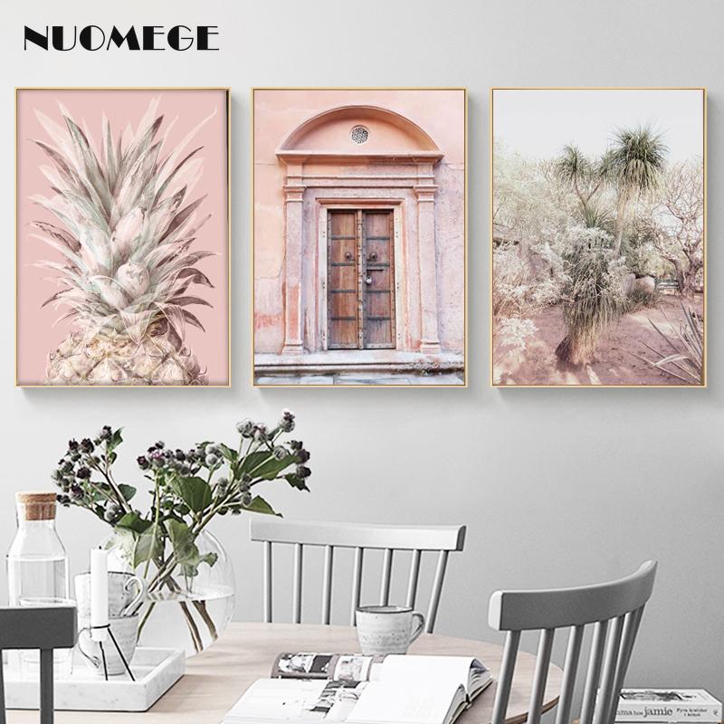 Изображение товара: Лист тропического растения плакаты и принты в виде ананасов, украшение для спальни, искусство на стену, Декор