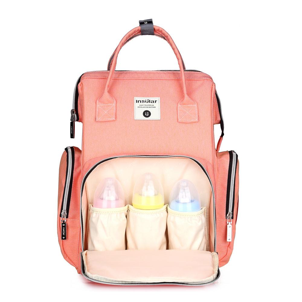 Изображение товара: Модная вместительная сумка для мам 8 цветов, дорожный рюкзак для детских подгузников, дизайнерская сумка для ухода за детьми
