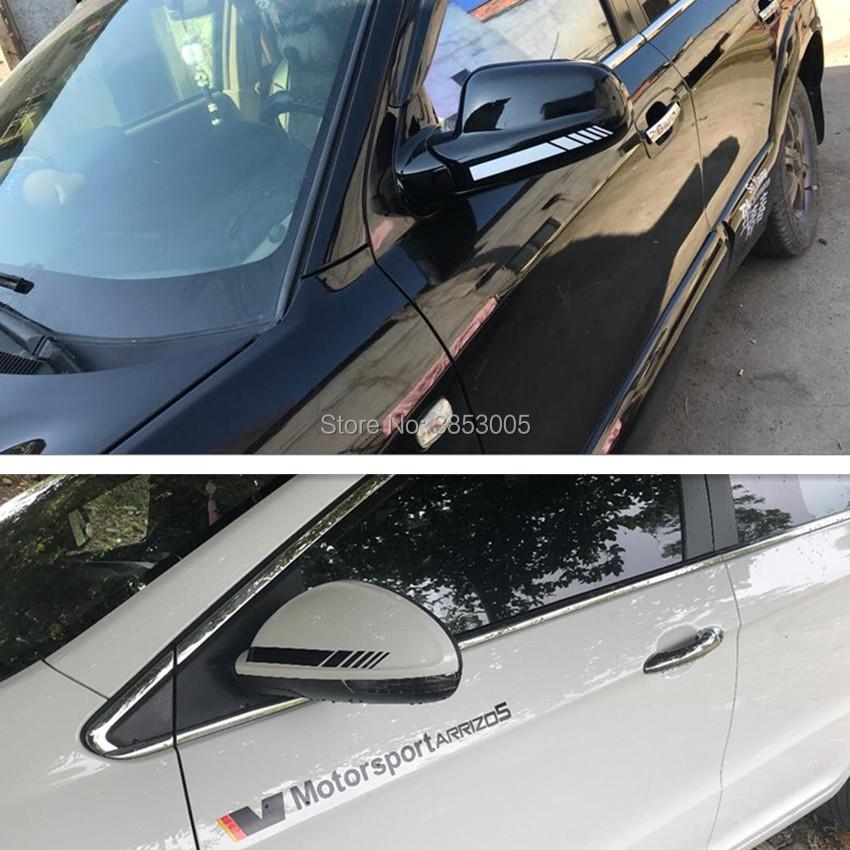 Изображение товара: Автомобильная наклейка на зеркало заднего вида полоса для радио Светоотражающая куртка mk7 gti bmw аксессуары чехол для ремня безопасности mercedes honda civic 2018