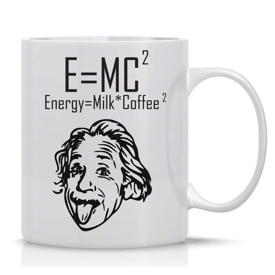 Изображение товара: «E = MC2» ENERGY = молоко X кофе 2-лучшая забавная кофейная кружка-уникальная идея для подарка друзьям, идеальные подарки на день рождения