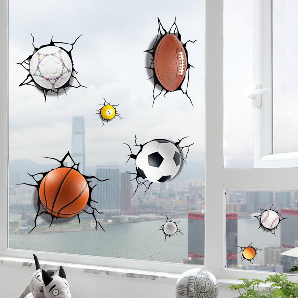 Изображение товара: Наклейка на стену в форме шара, 3D стерео Наклейка на стену из ПВХ, наклейка на стену для детской, гостиной, спальни