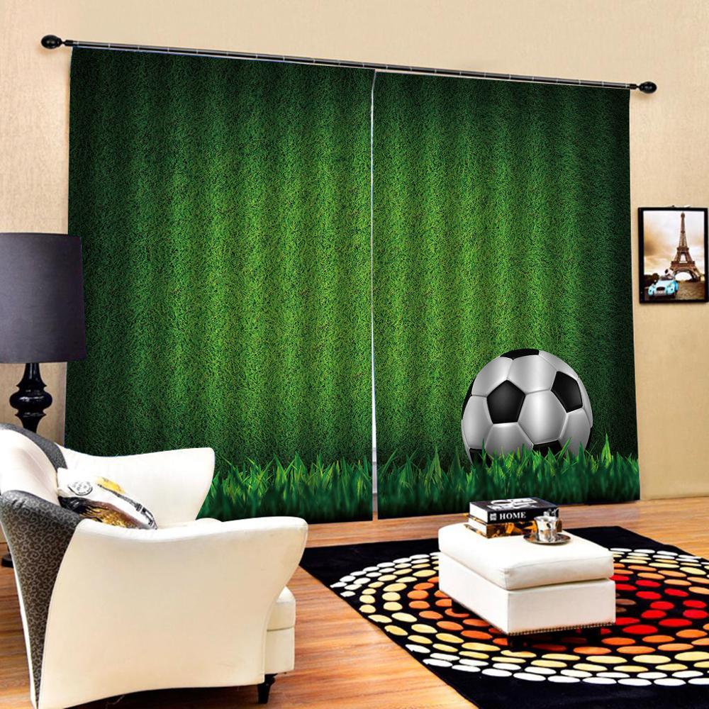 Изображение товара: Зеленый шарик для штор шторы для офиса Спальня 3D окна шторы Роскошные гостиная украсить Cortina