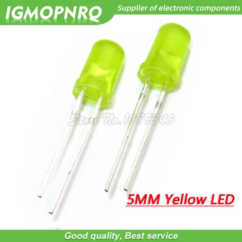 Изображение товара: 100 шт. желтый светильник-излучающие диоды желтый поворот желтый 5 мм led IGMOPNRQ