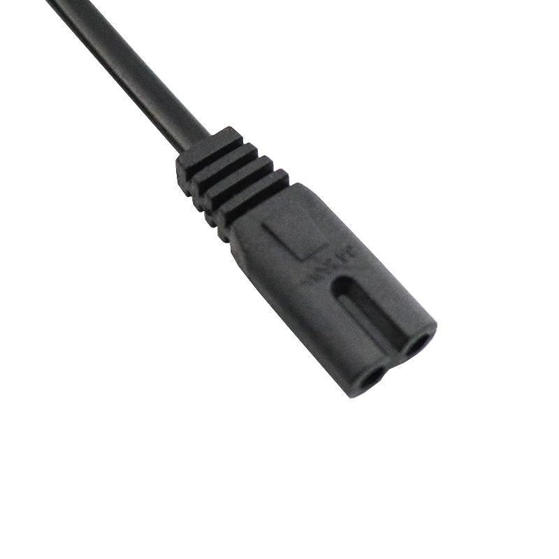 Изображение товара: 1,5 м электрический шнур ЕС питающий кабель 2ft 2-контактный штырек Кабель 250V 2.5A нам Мощность шнур Великобритании поставить свинцовый провод, кабель Мощность для Electrique