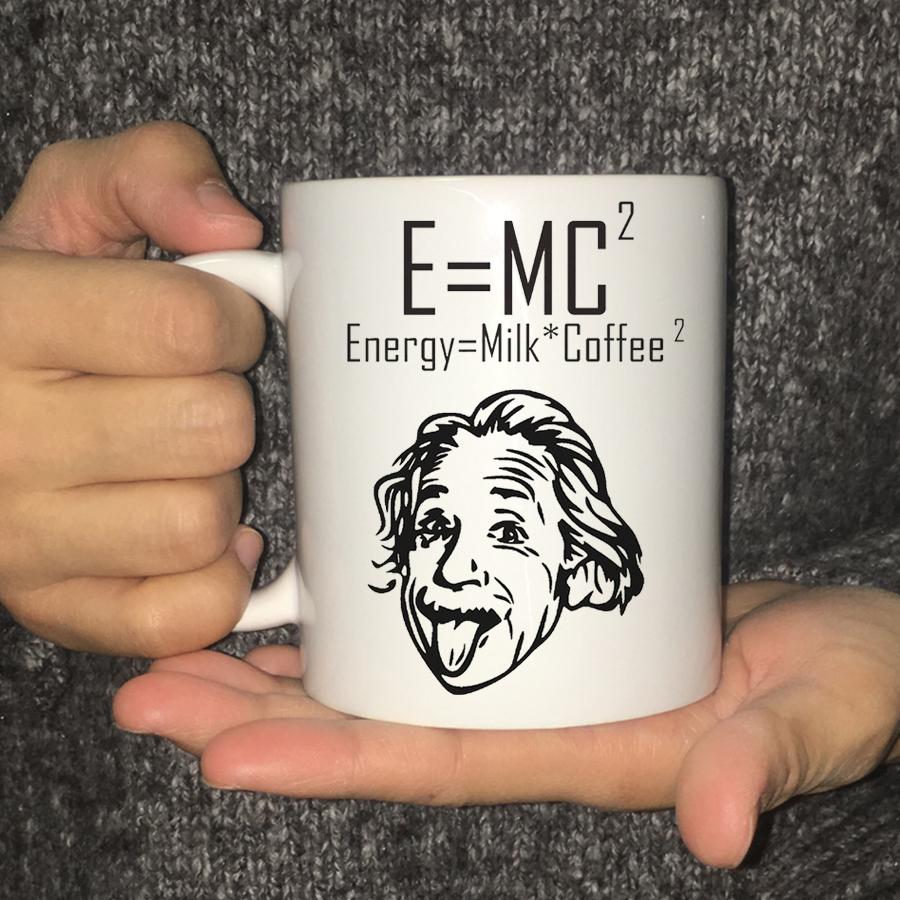 Изображение товара: «E = MC2» ENERGY = молоко X кофе 2-лучшая забавная кофейная кружка-уникальная идея для подарка друзьям, идеальные подарки на день рождения