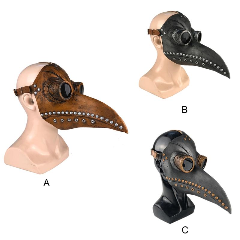 Изображение товара: Маска Чумного парового клюва для Хэллоуина, ужасная маска для косплея, готическая ретро рок кожа, аксессуары для Хэллоуина