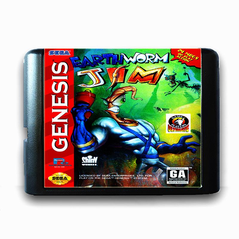 Изображение товара: Игровая карта Earth Worm Jim для 16-битной Sega MD для Mega Drive, игровая консоль Genesis, PAL USA JAP