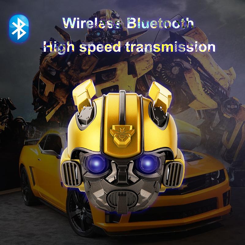 Изображение товара: Bluetooth-Колонка Bumblebee Helmet, Fm-радио, Usb, Mp3, TF, умный сабвуфер, голубые зубья, портативная мини-колонка, беспроводная стереоколонка s 5,0