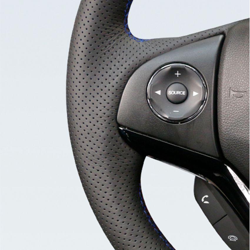 Изображение товара: Чехол на руль из искусственной кожи для Honda Fit 2014-2019 City 2014-2019 Jazz 2014-2019 HR-V HRV 2016, черный
