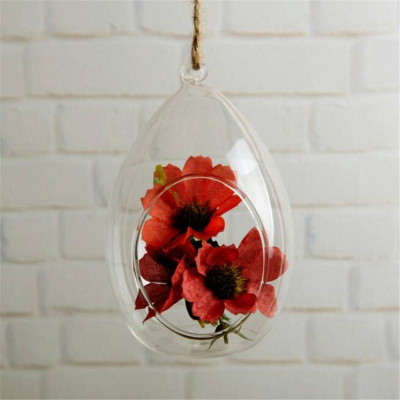 Изображение товара: Стеклянная ваза для террариума, кашпо для суккулентных растений, 8 см, подвесные вазы