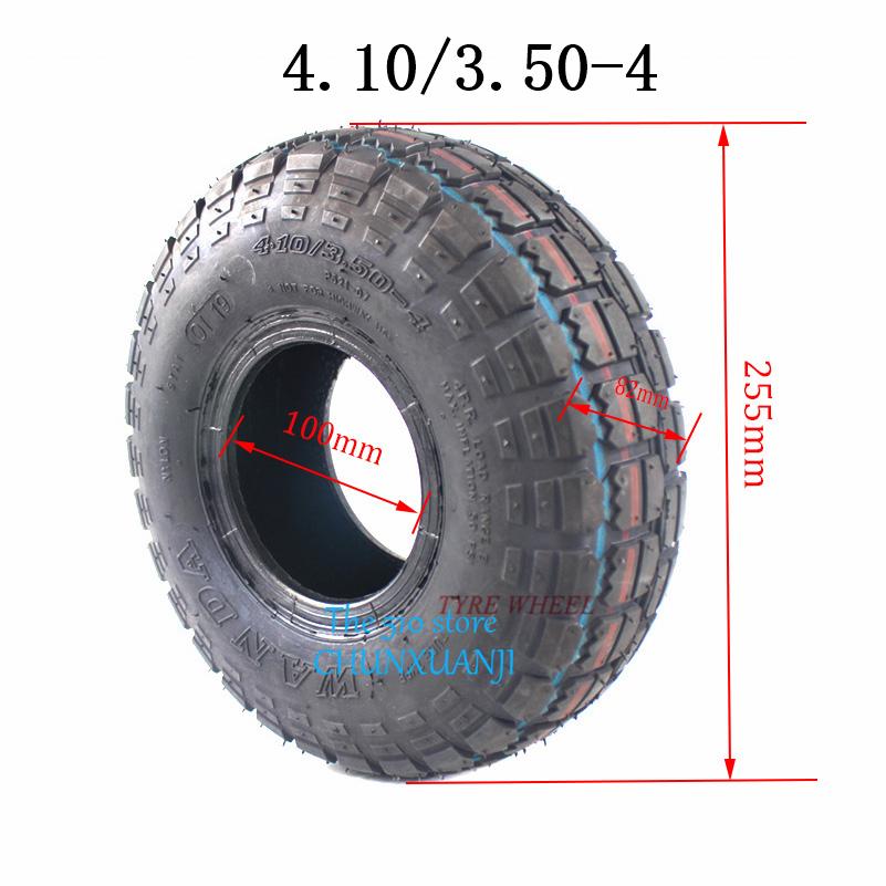Изображение товара: Шина для скутера 4,10/3,50-4, шина для мини-квадроцикла, внутренняя трубка 3,50-4, подходит для колесных шин Wanda, тележка
