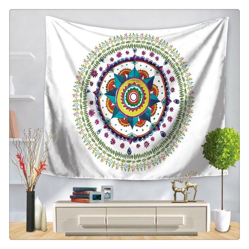 Изображение товара: Домашний Мандала полиэстер прямоугольный гобелен настенный ковер пледы йога коврики для дома Спальня украшения