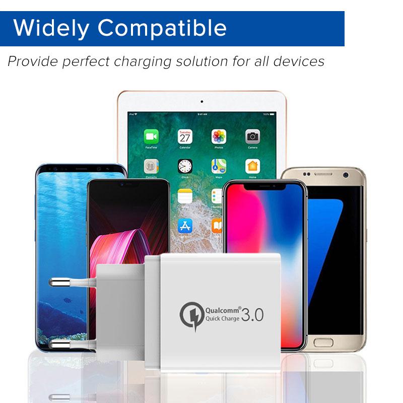 Изображение товара: Быстрая зарядка EECPT 3,0, зарядное устройство USB QC3.0, быстрая зарядка, универсальное быстрое зарядное устройство, настенный адаптер для iPhone X, 8, Samsung, Xiaomi