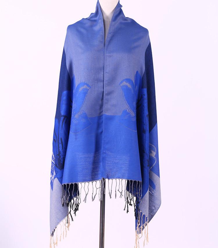 Изображение товара: Новый этический стиль цветочный принт длинный шарф шаль мягкий теплый женский кондиционер широкий шарф хиджаб оптом и в розницу шали