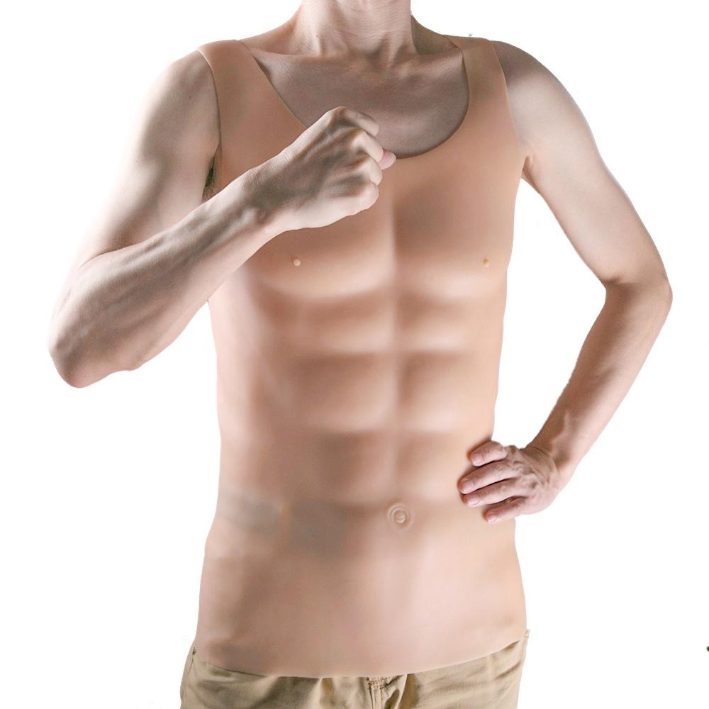 Изображение товара: 1750 г мускулистые мышцы груди, мужские Силиконовые Поддельные грудные мышцы, мускулы, мускулы, косплей, мускулы, грудь, мышцы 2,5 см, толстые