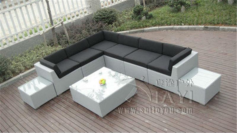 Изображение товара: Уличный диван из ротанга 9 шт., устойчивый к ультрафиолетовому излучению современный угловой диван