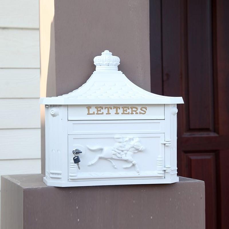 Изображение товара: Новый Античный настенный литой алюминиевый ящик для письма Викторианский почтовый ящик