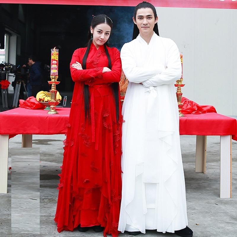 Изображение товара: Di Li Re Ba красный костюм невесты Swordlady Hanfu новейшая телевизионная игра LieHuoRuGe Театральный Костюм для сцены Hanfu для женщин