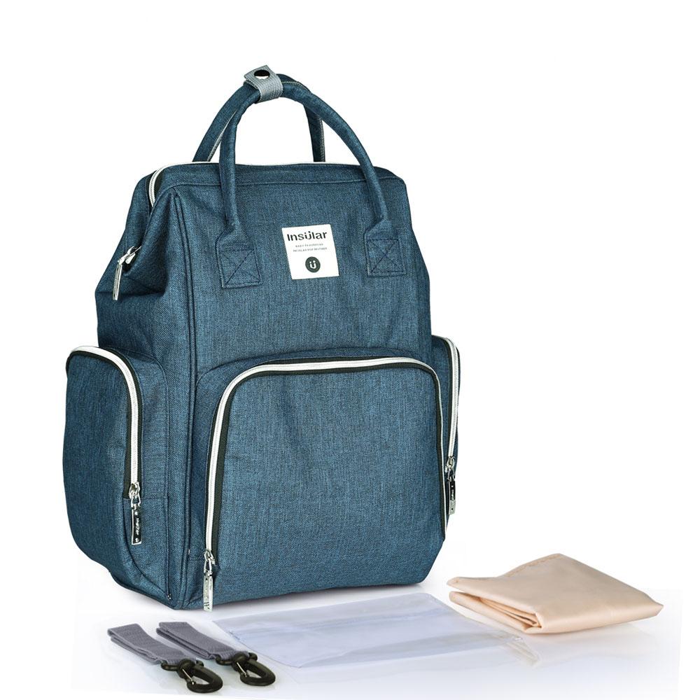 Изображение товара: Модная вместительная сумка для мам 8 цветов, дорожный рюкзак для детских подгузников, дизайнерская сумка для ухода за детьми