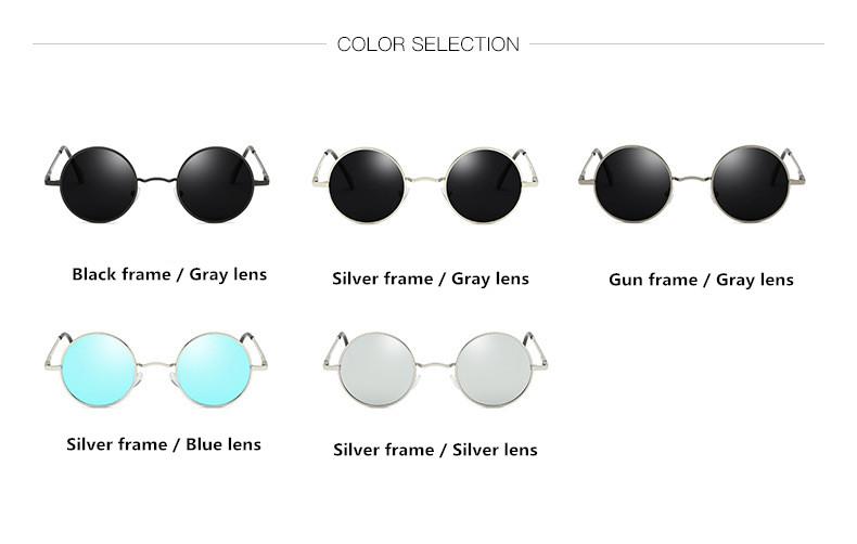 Изображение товара: AIMISUV классические круглые поляризованные солнцезащитные очки с черными линзами для вождения в металлической оправе брендовые дизайнерские солнцезащитные очки UV400