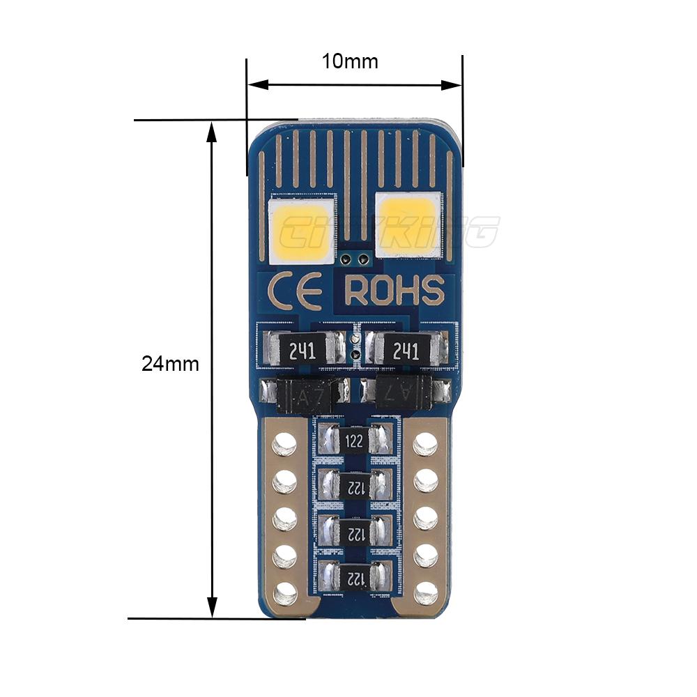 Изображение товара: 100 шт. T10 W5W LED 3030 smd СВЕТОДИОДНЫЙ 194 168 Canbus без ошибок светодиодный ные лампы для салона автомобиля фонарь для парковки 6000K Авто 12 В