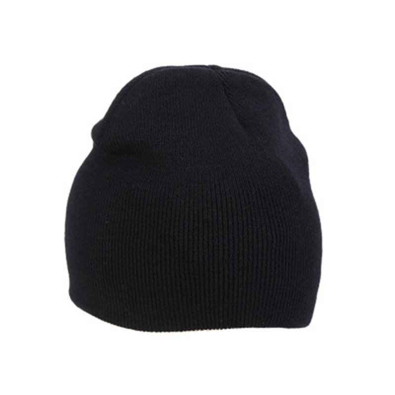 Изображение товара: Женские зимние шапки x27s, однотонная Шапка-бини, вязаная теплая зимняя шапка, однотонная вязаная шапка в стиле хип-хоп, Шапка-бини, вязаные шапки с помпонами