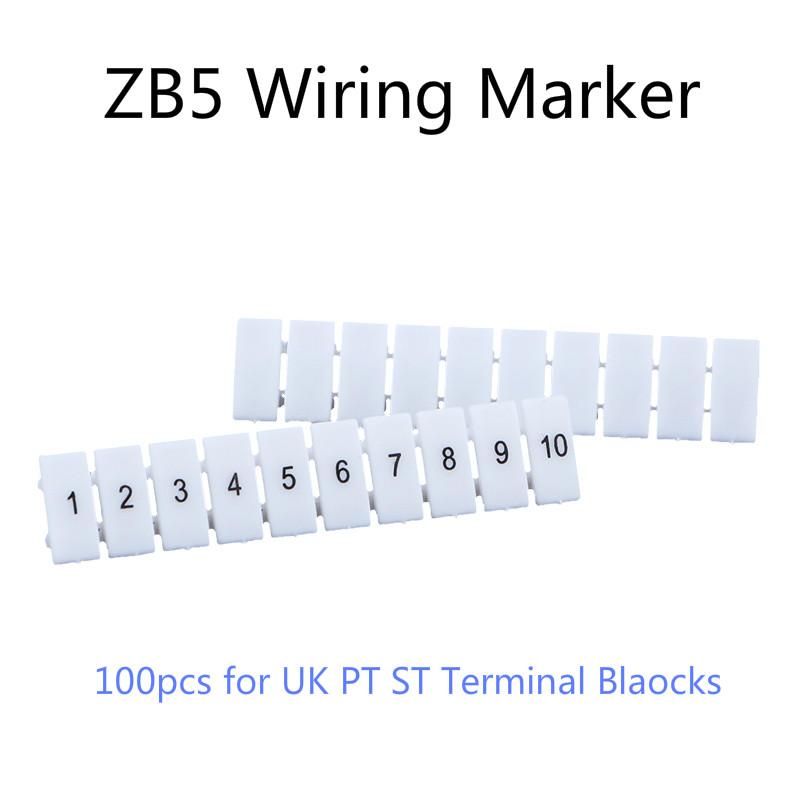 Изображение товара: ZB-5 Пластик проводки маркеры 1-100 Номера кабель маркера полосы для UK ST герметизирующая ptfe-лента для клеммные колодки для din-рейки ZB5