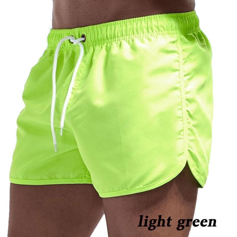 Изображение товара: Однотонные летние быстросохнущие шорты с принтом, пляжные шорты для плавания, повседневные шорты для фитнеса